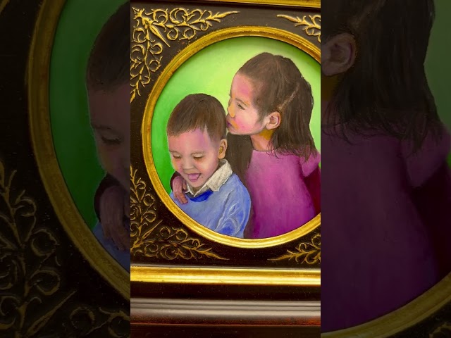 “The Kiss” Oil on Panel by Dr. Sam Lam