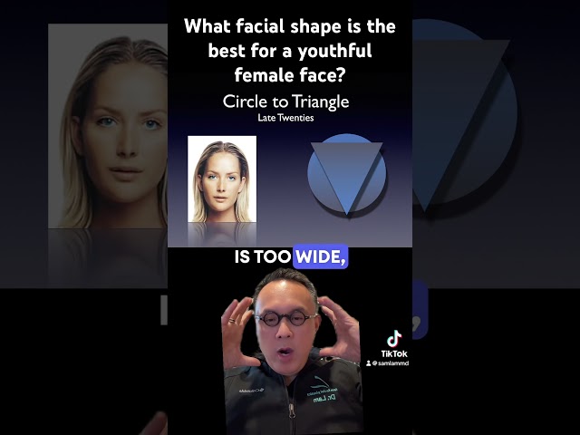 What facial shape is the best for a youthful female face?